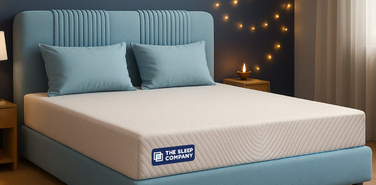 Data center with blue lighting showing people working with technology