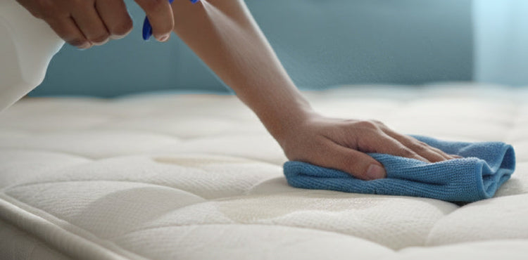 Data center with blue lighting showing people working with technology