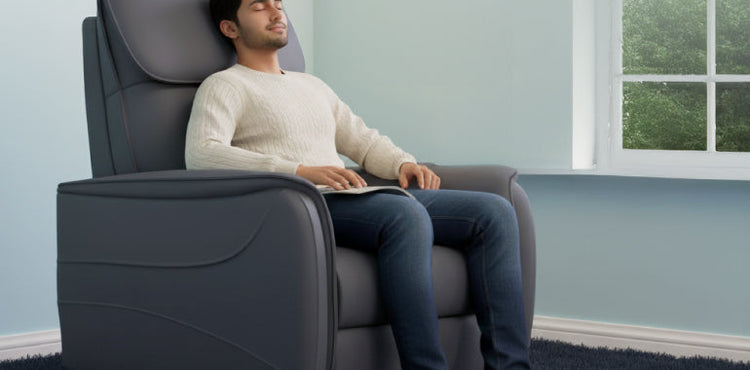 Data center with blue lighting showing people working with technology