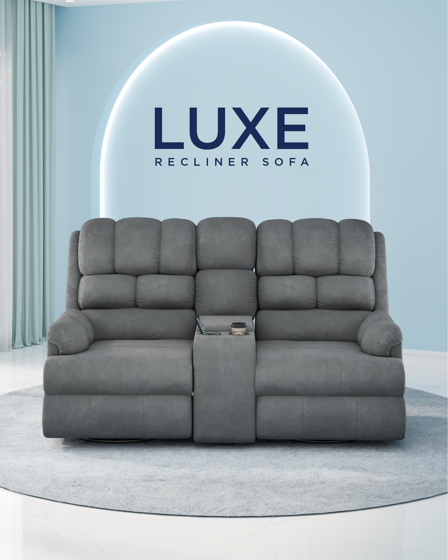 Luxe Motorised Recliner Sofa (2-seater)