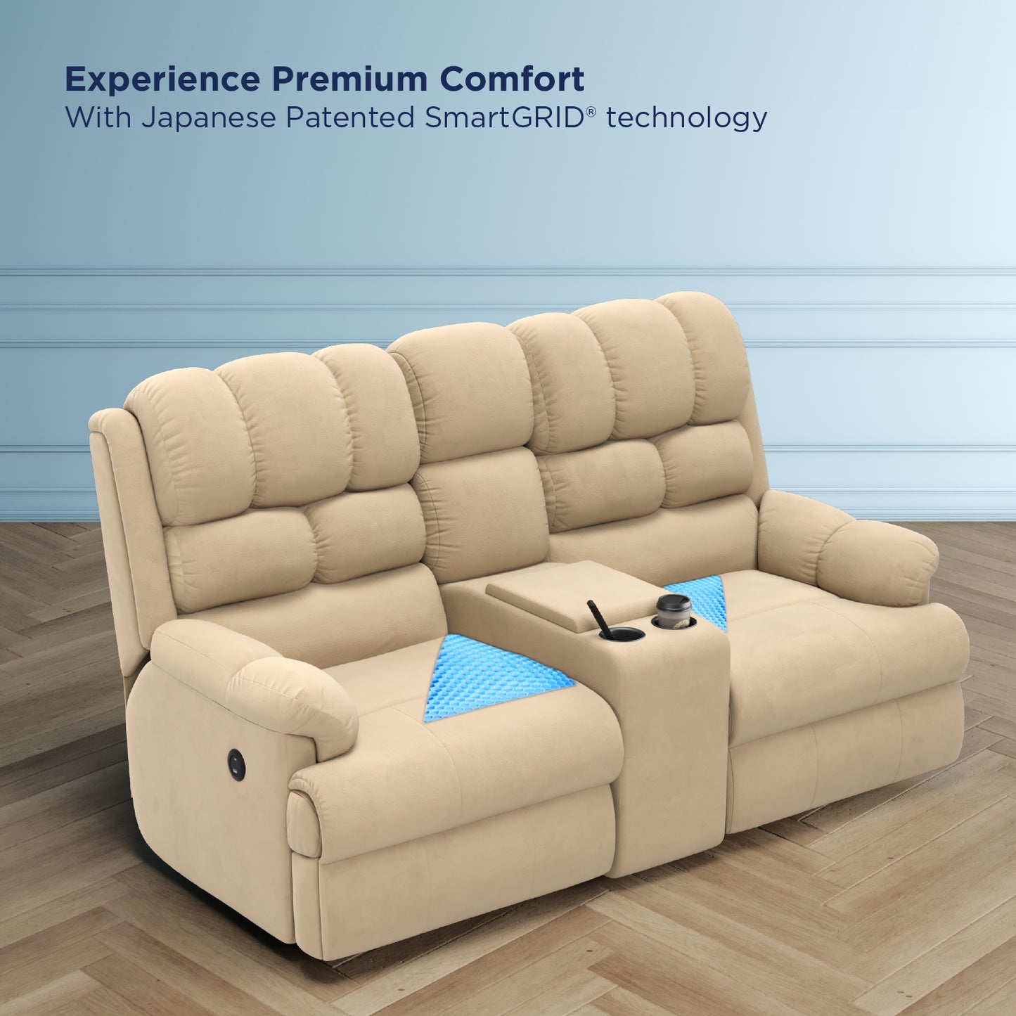 Luxe Motorised Recliner Sofa (2-seater)