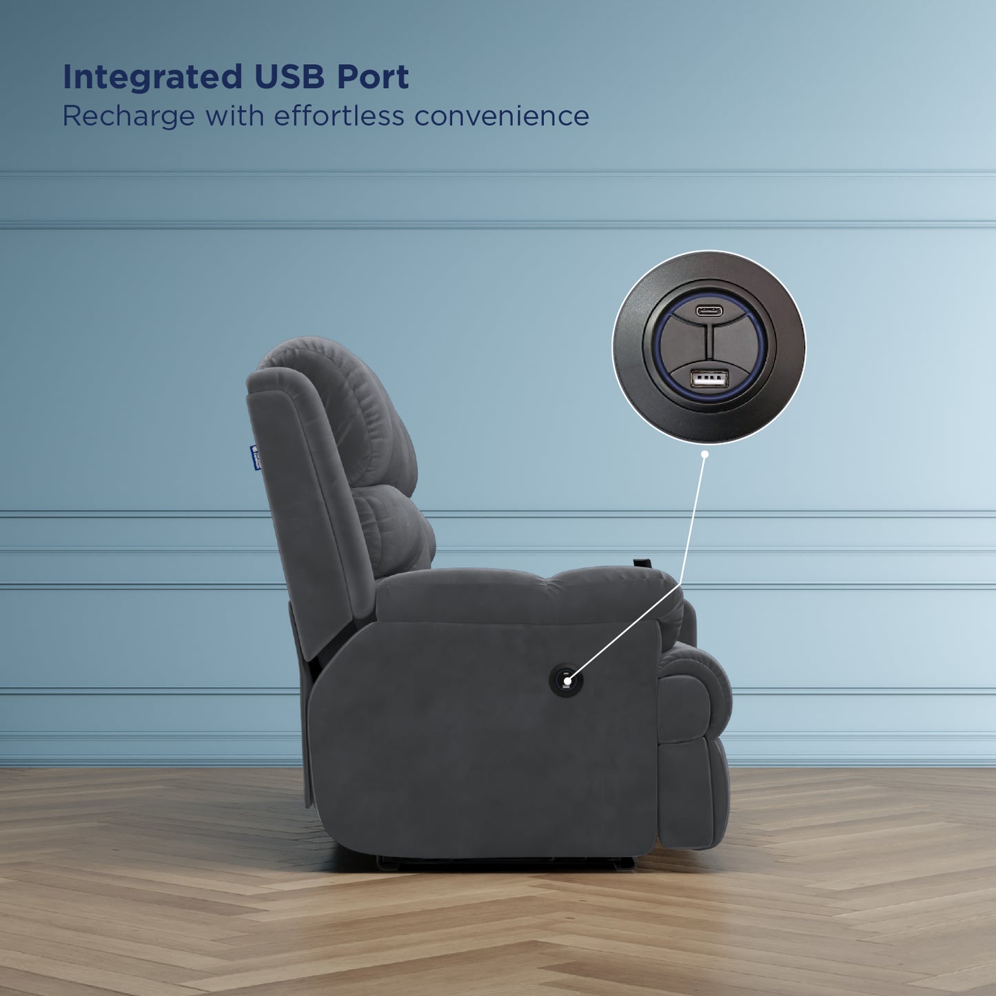 Luxe Motorised Recliner Sofa (2-seater)