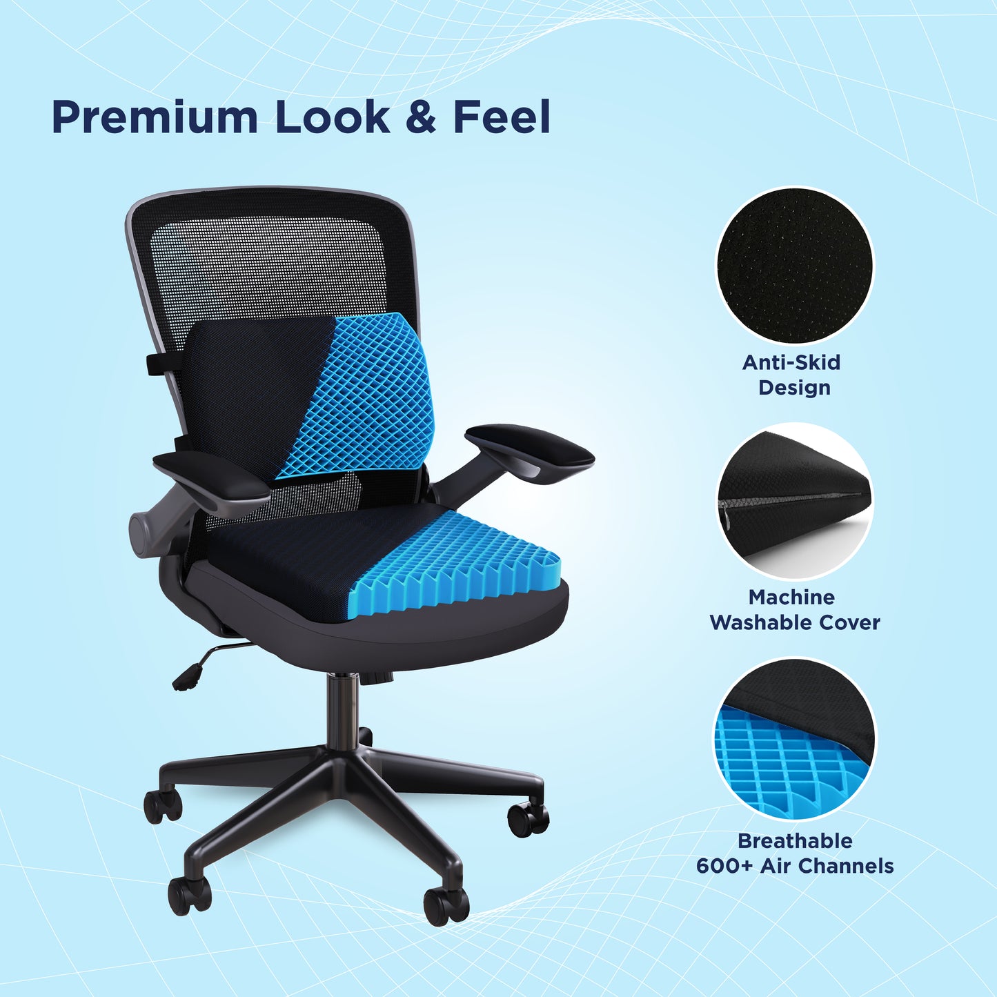 Ergo Cushion Combo for Office Car Seat Back Cushion The Sleep Company