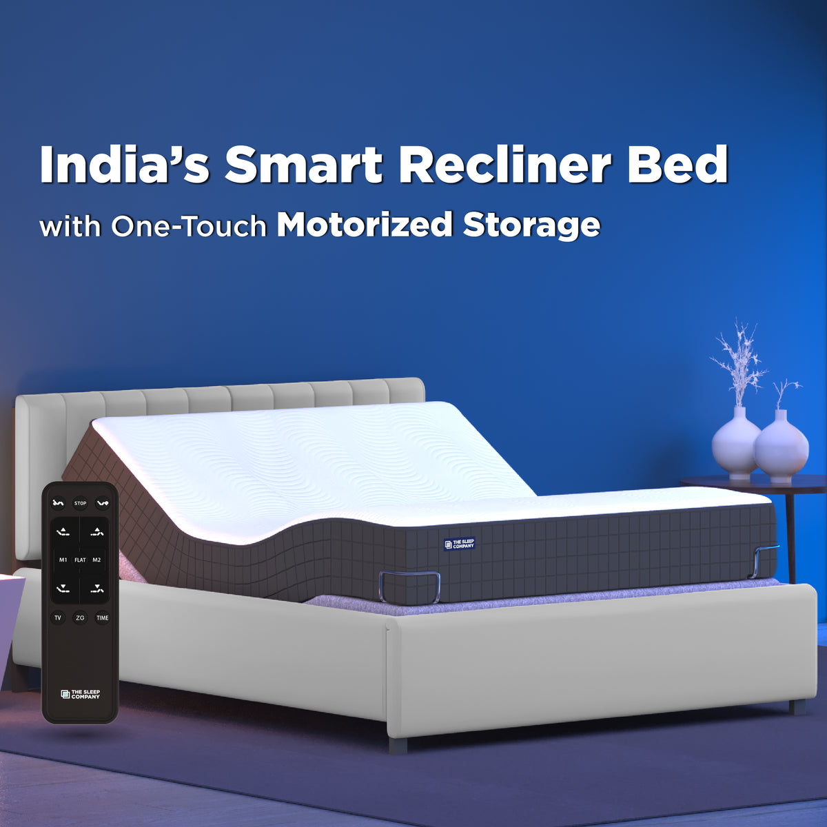 Elev8 Smart Recliner Storage Bed with Italia Frame