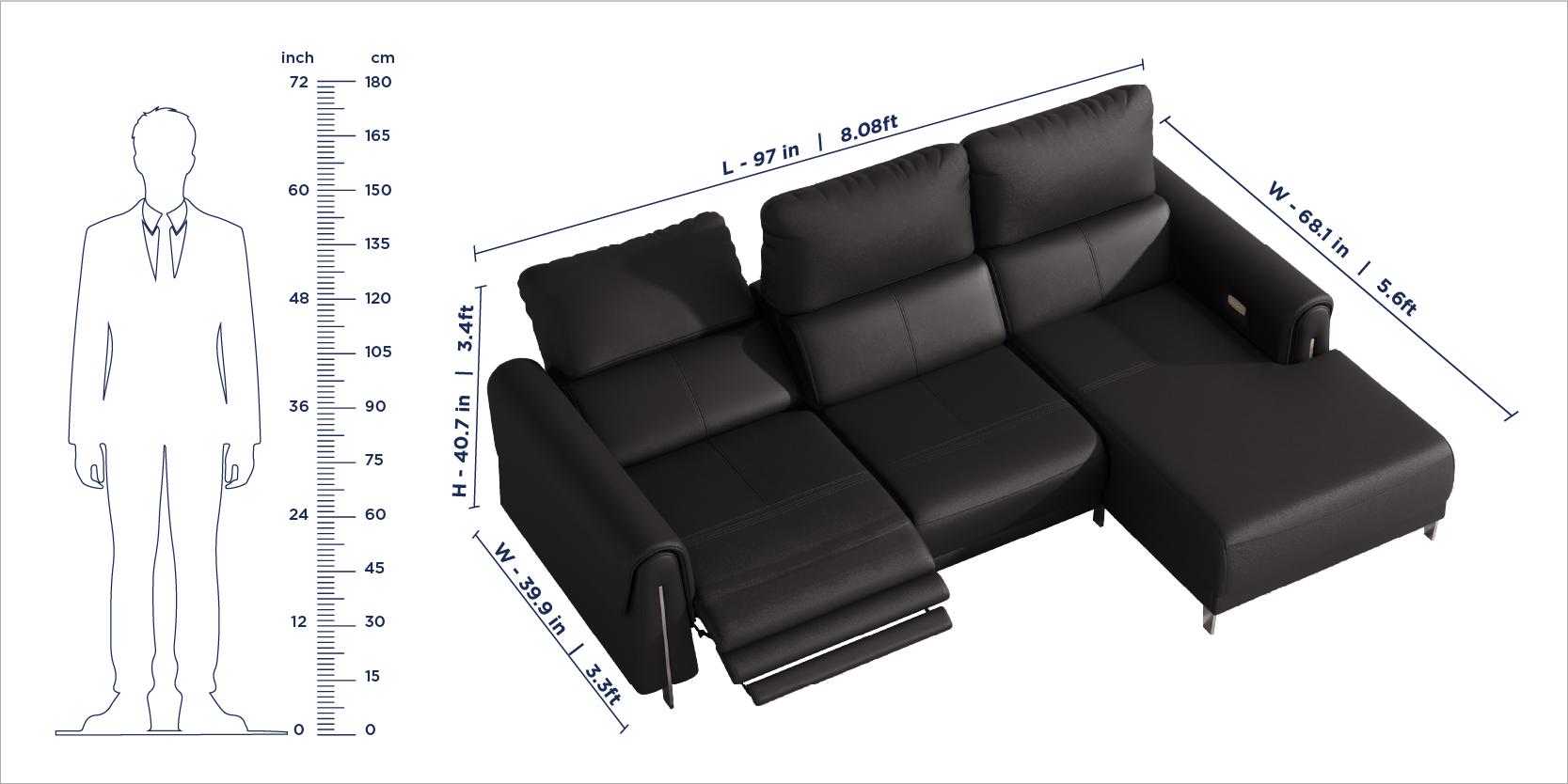 Valencia Recliner Sofa