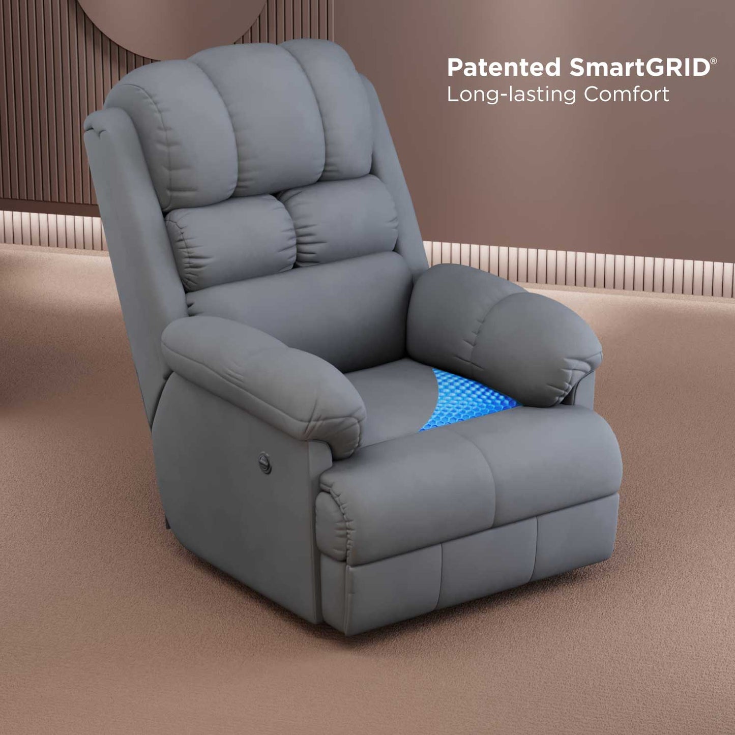 Recliner Sofa patented smartgrid
