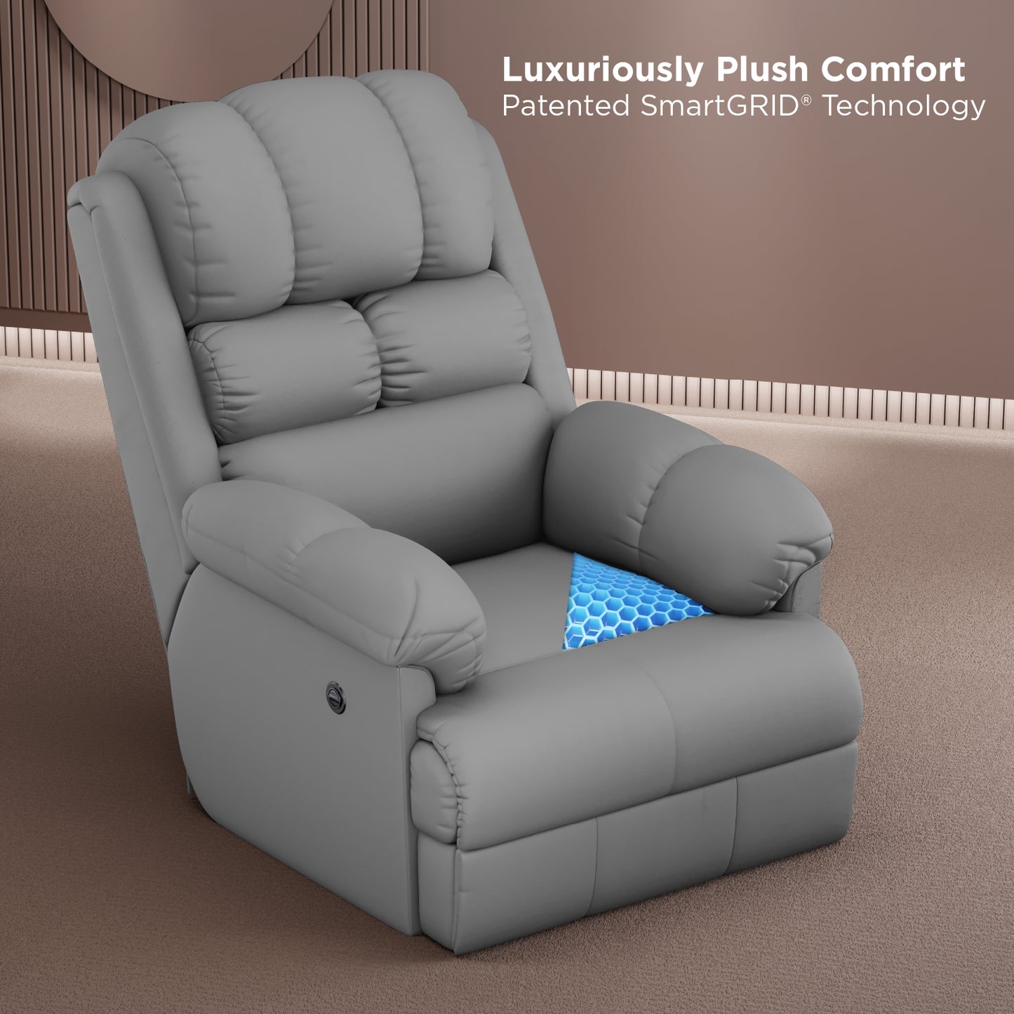 The Sleep Company Luxe Motorised Recliner Sofa