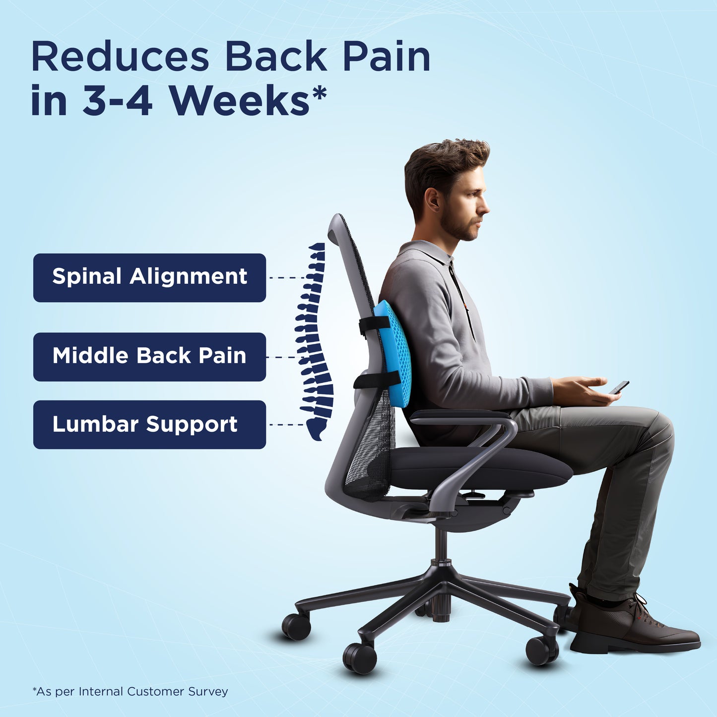 Back cushion for work chair best sale