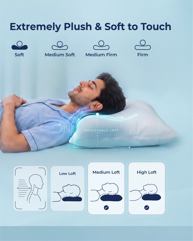 Smart Adjustable Plush Pillow
