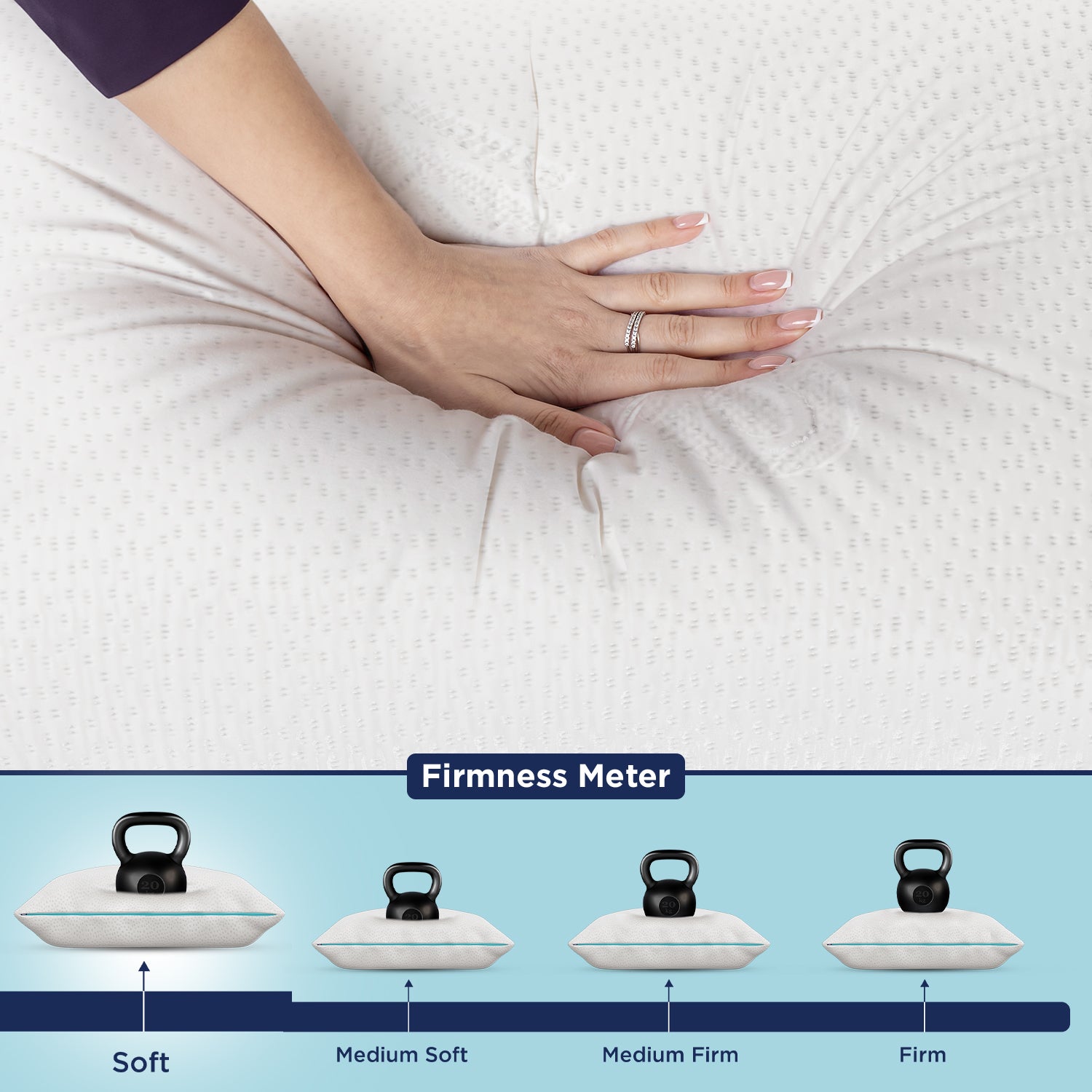 Adjustable firmness pillow best sale