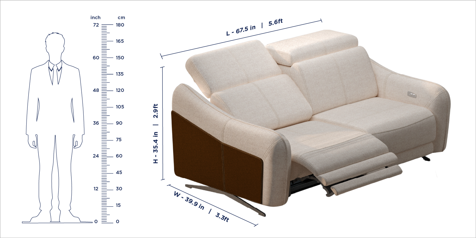 Emilio Recliner Sofa