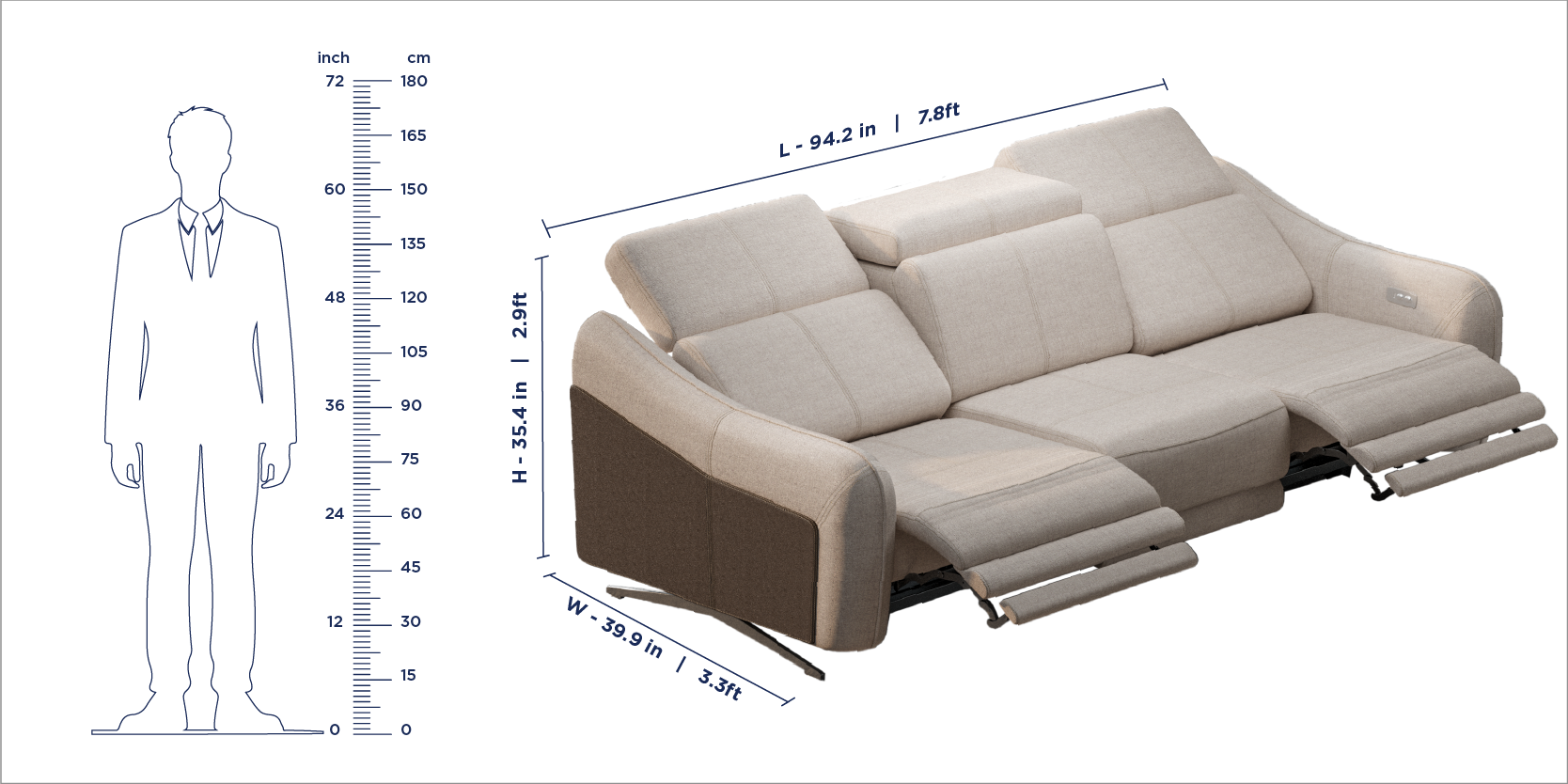 Emilio Recliner Sofa