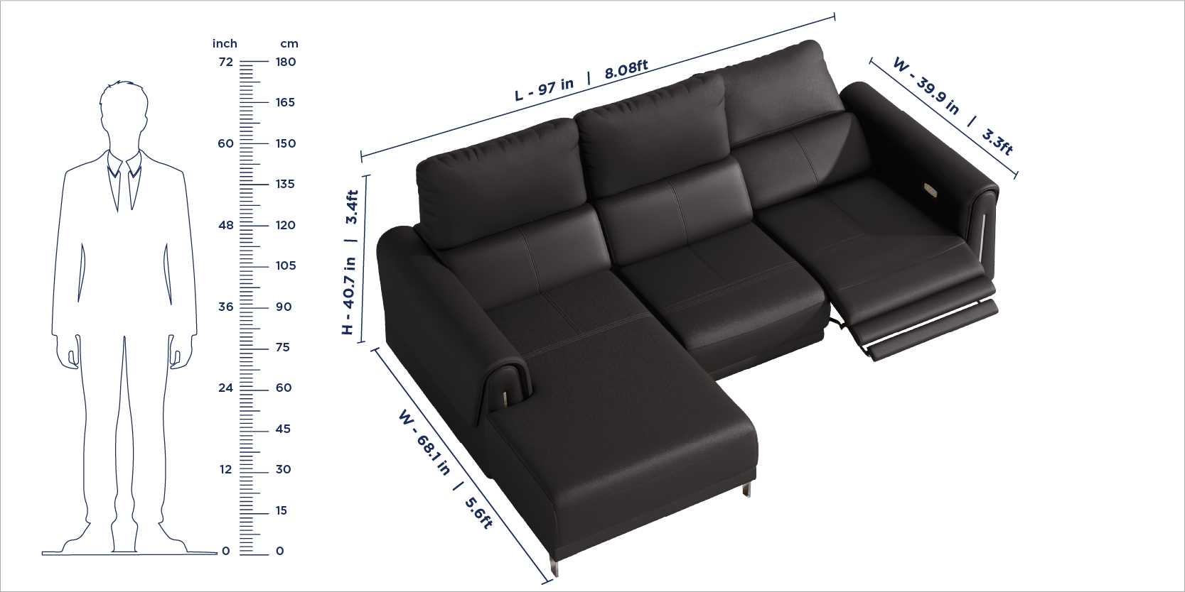 Valencia Recliner Sofa
