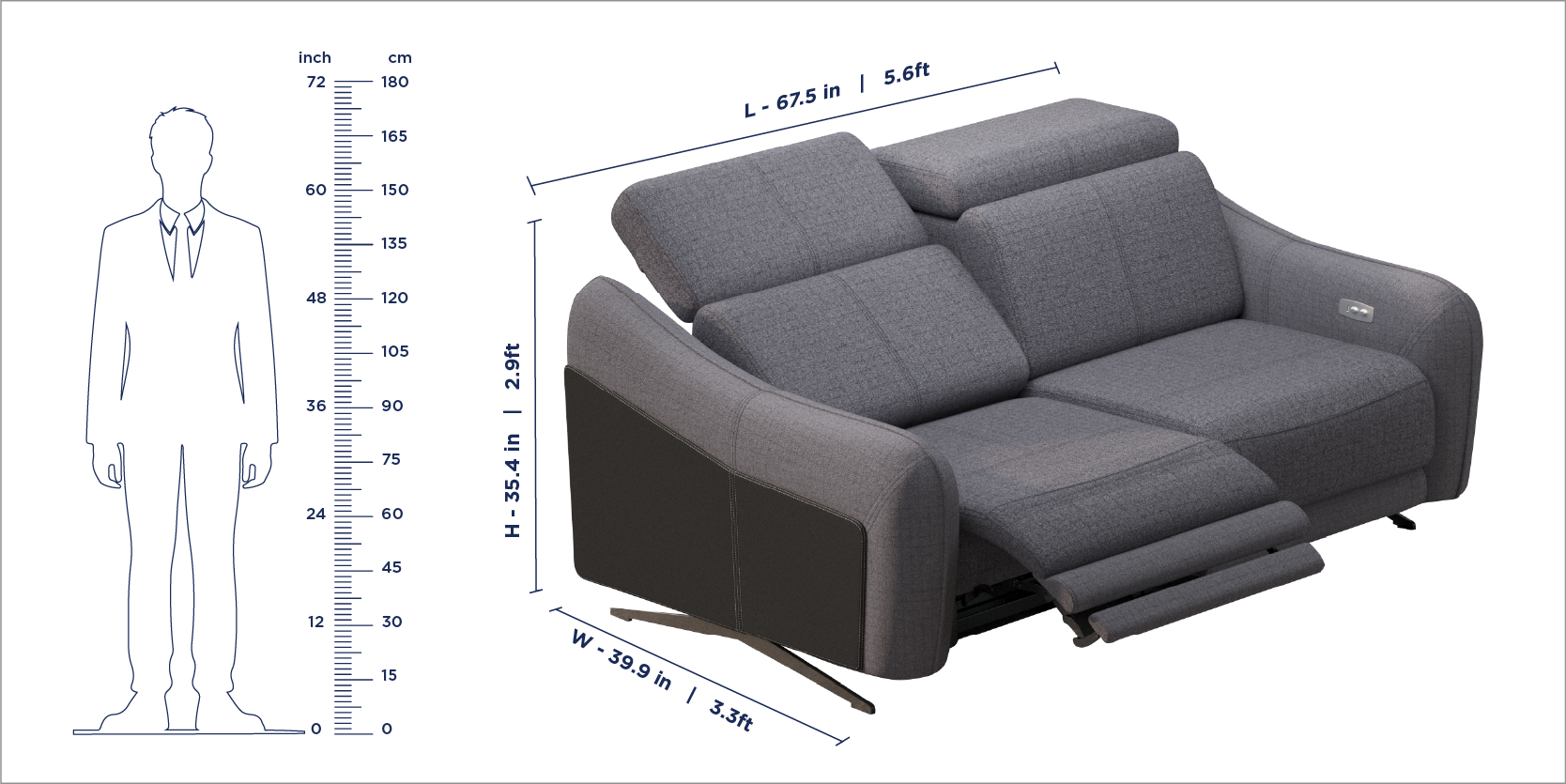 Emilio Recliner Sofa