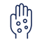 Firmness icon showing a hand