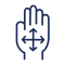 Firmness icon showing a hand