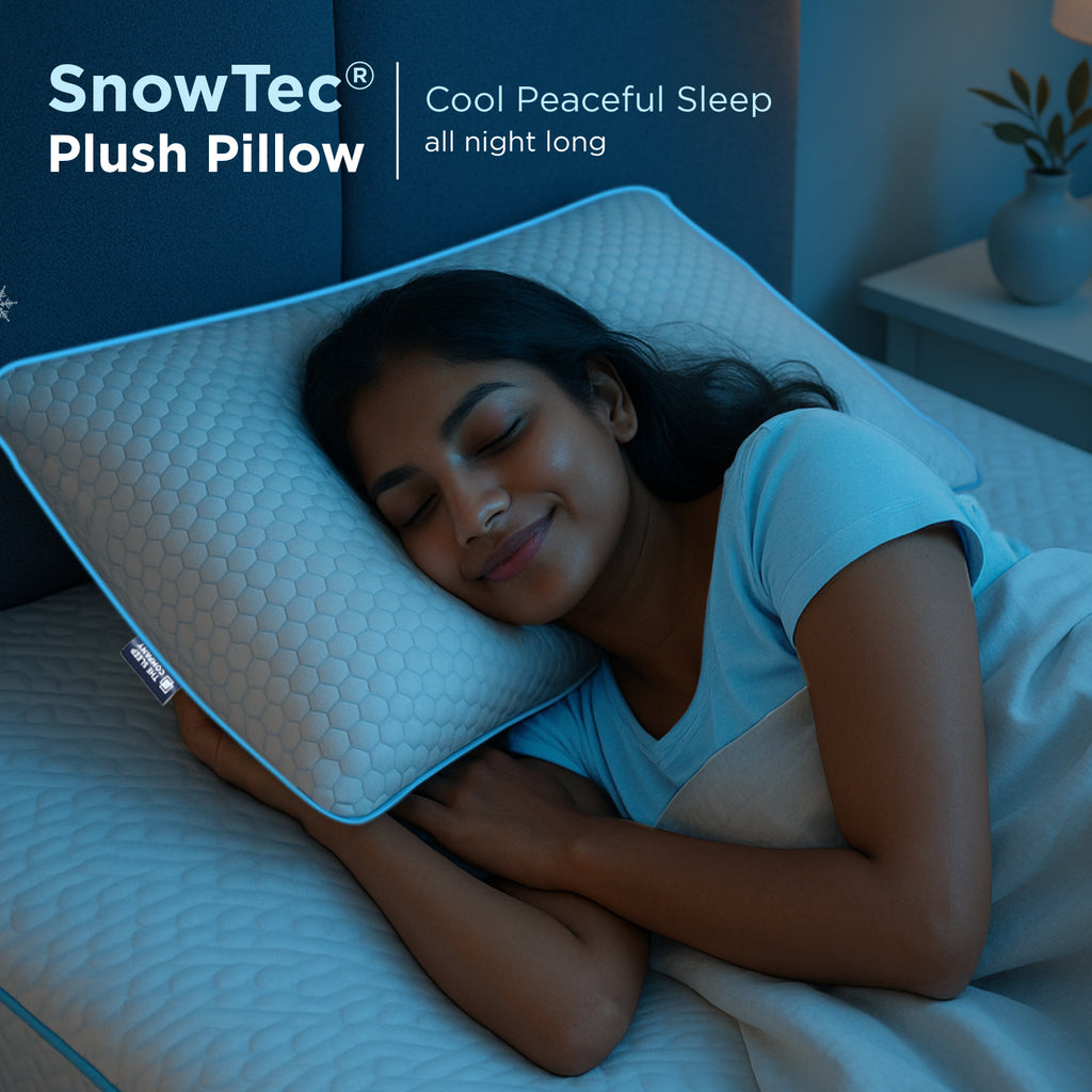 SnowTec Adjustable Plush Pillow -Best Soft Pillow for Cooling Comfort
