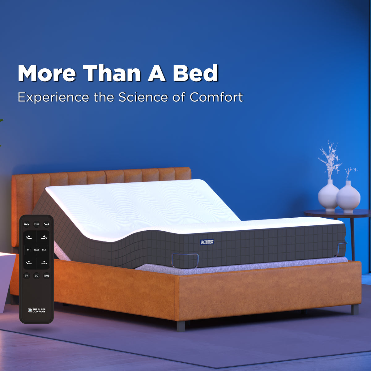 Elev8 Smart Recliner Bed with Leather Frame