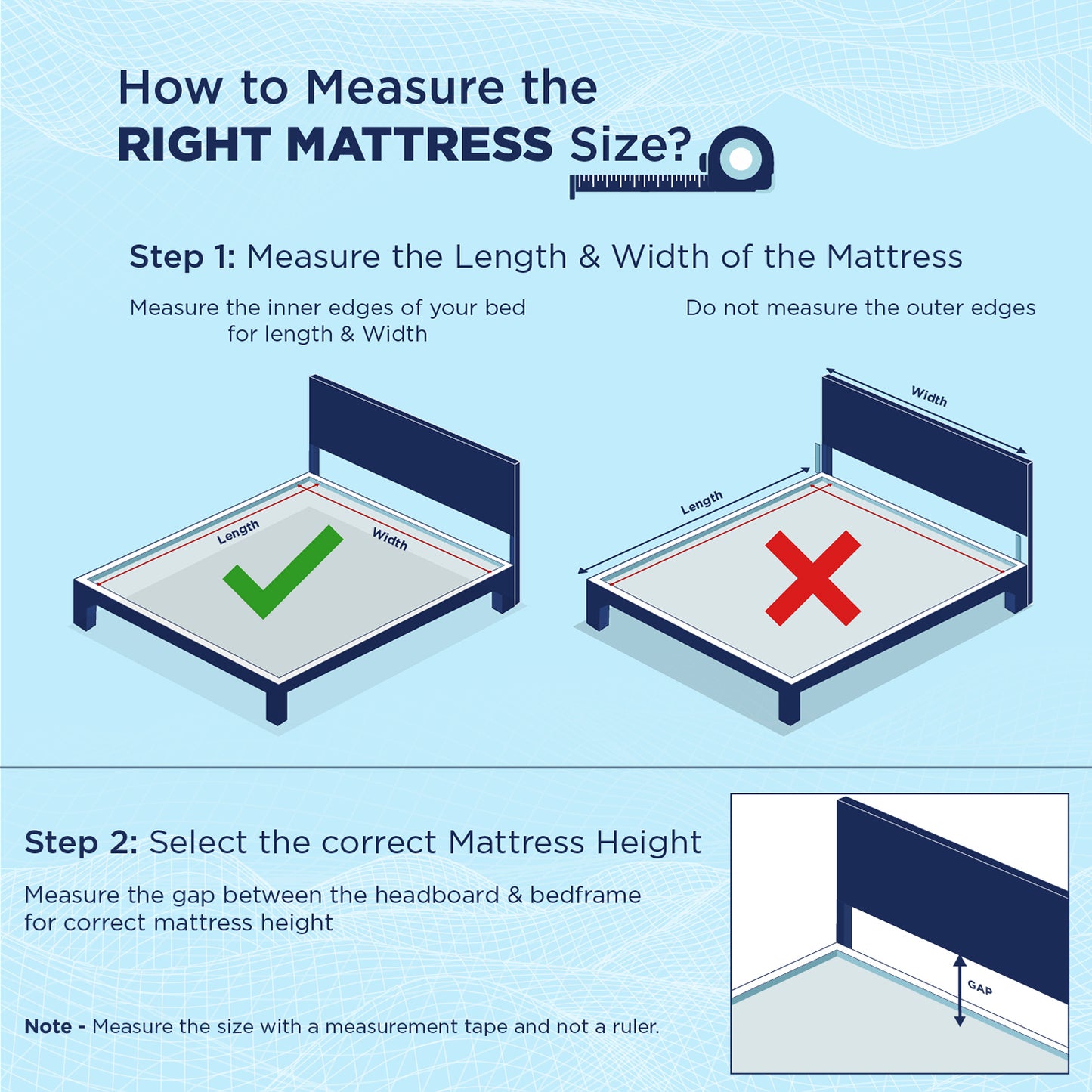 how to measure the right mattress size