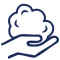Firmness icon showing a hand