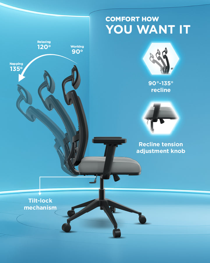 Buy Onyx Orthopedic Office Chair Online @62% OFF The Sleep Company