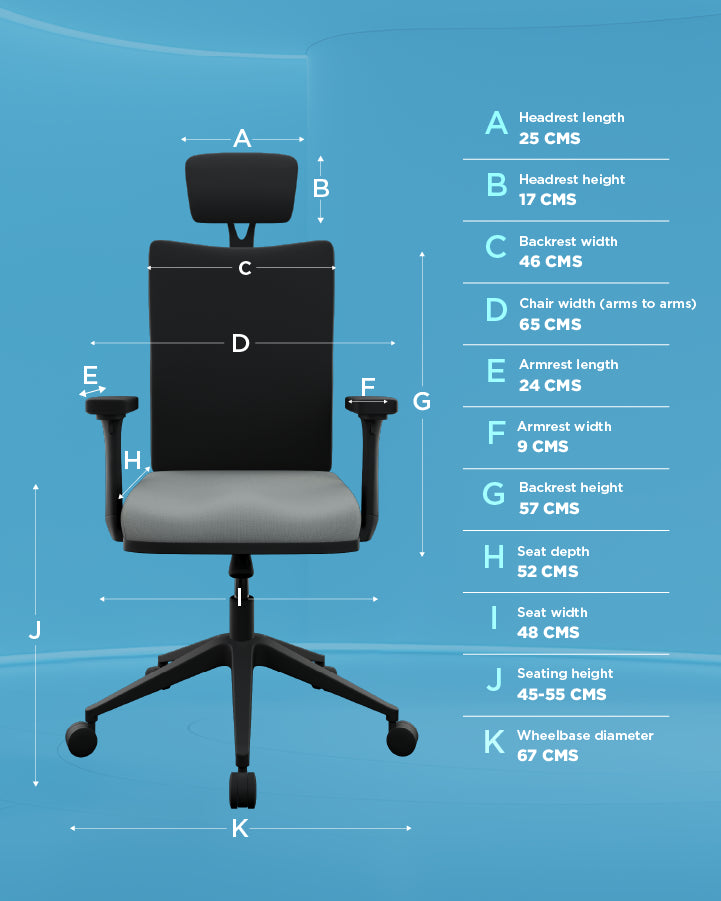 Buy Onyx Orthopedic Office Chair Online @62% OFF The Sleep Company