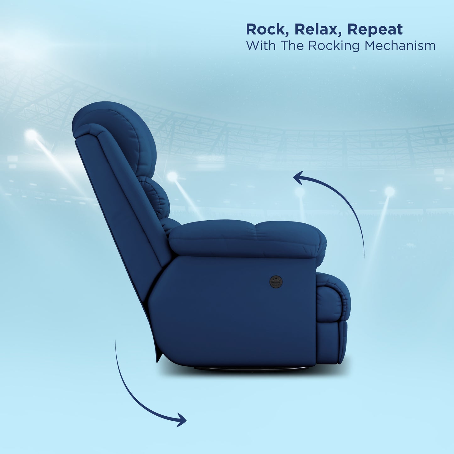 MI Luxe Recliner Sofa Blue