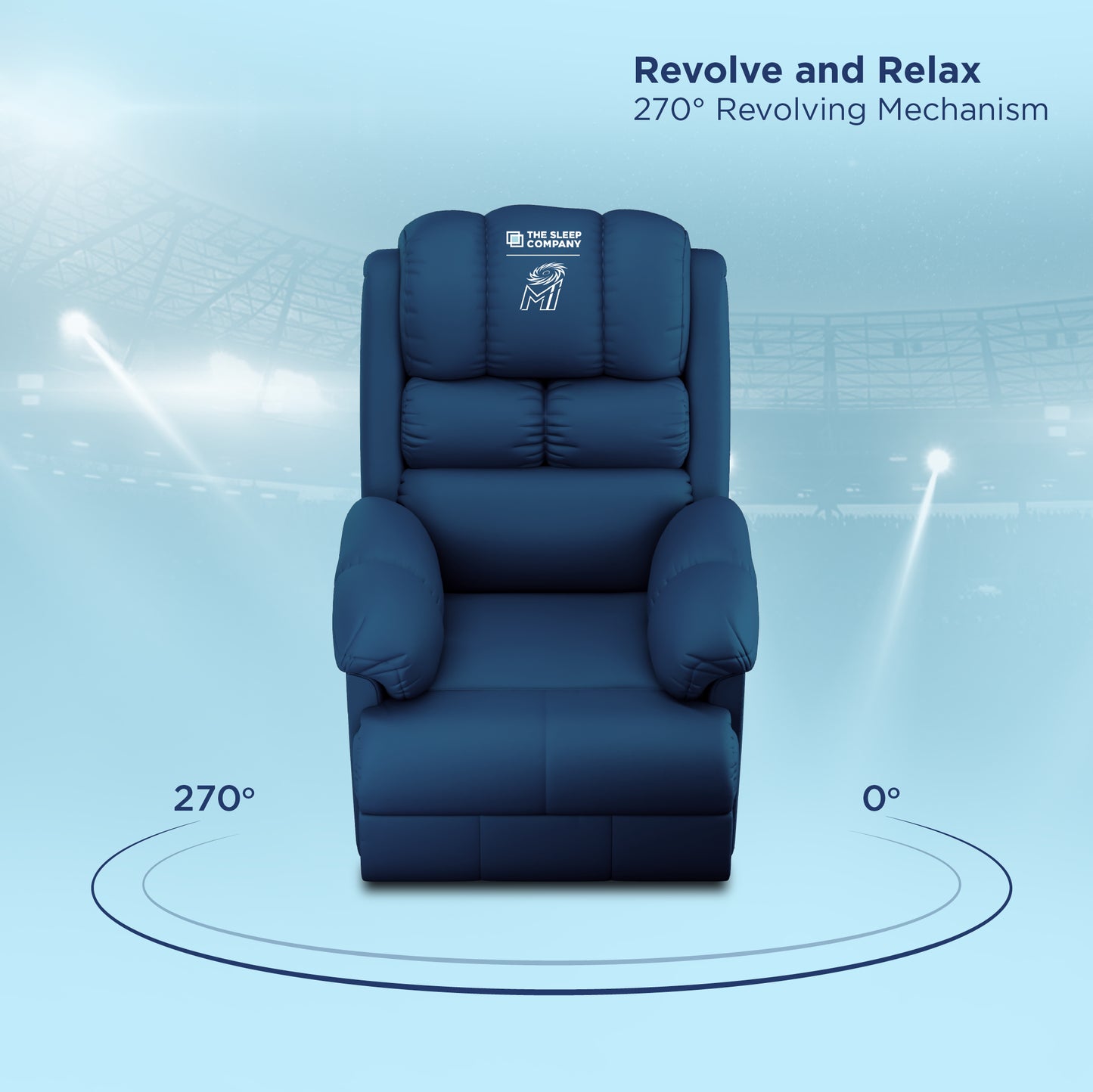 MI Luxe Recliner Sofa Blue