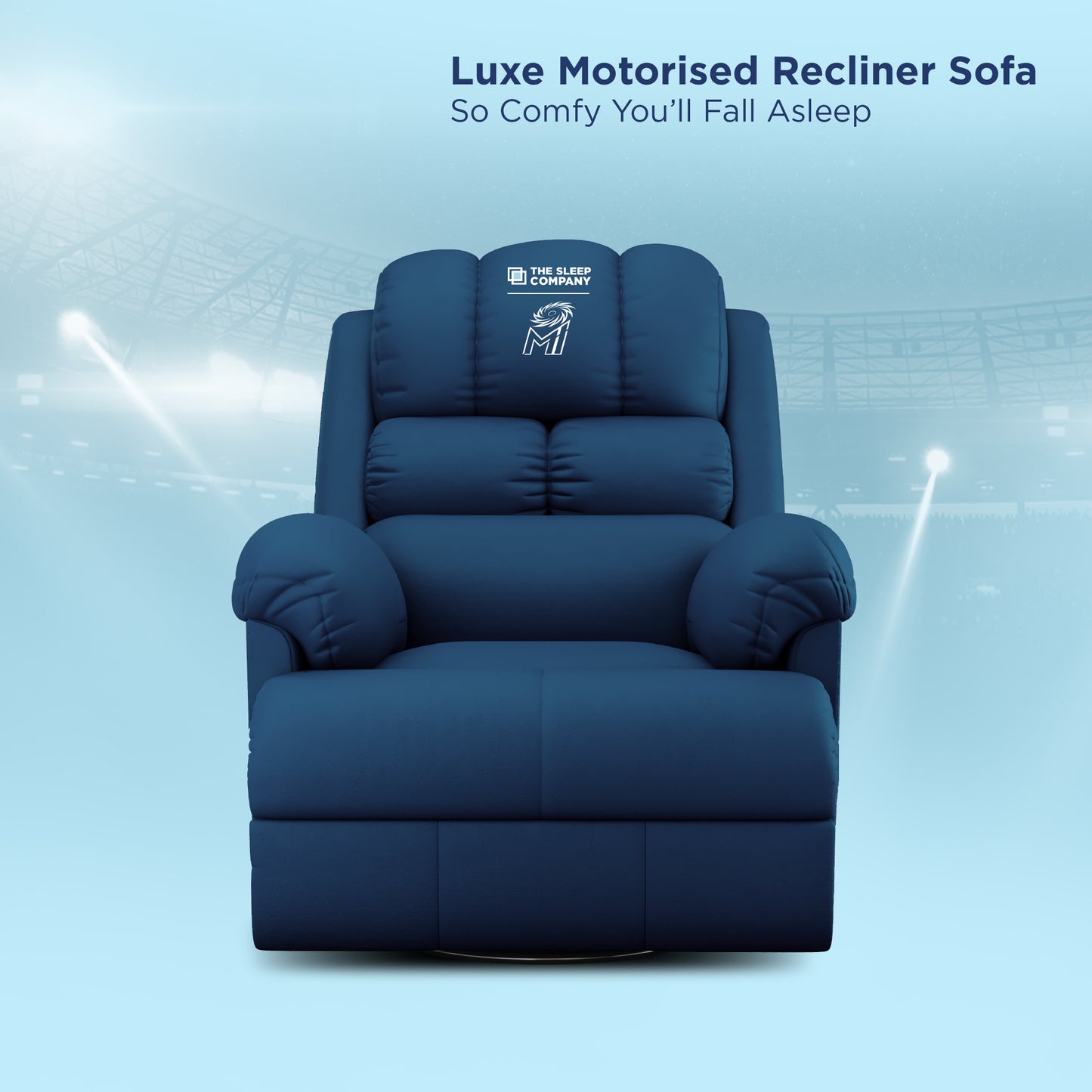 MI Luxe Recliner Sofa Blue