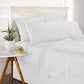 Bamboo Fitted Sheets  White with pillow